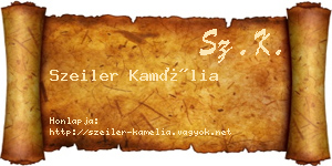 Szeiler Kamélia névjegykártya